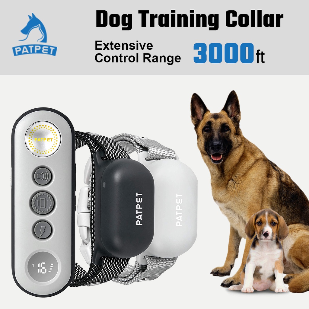 Patpet Dog Training Collar Electric Shock Anti Bark Strap For Small