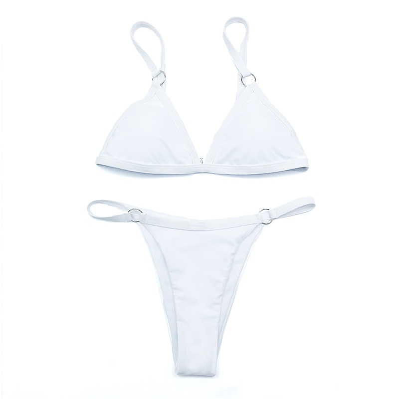 New Sexy Bikini 2022 Solid Women's Fashion String Padded Bikini