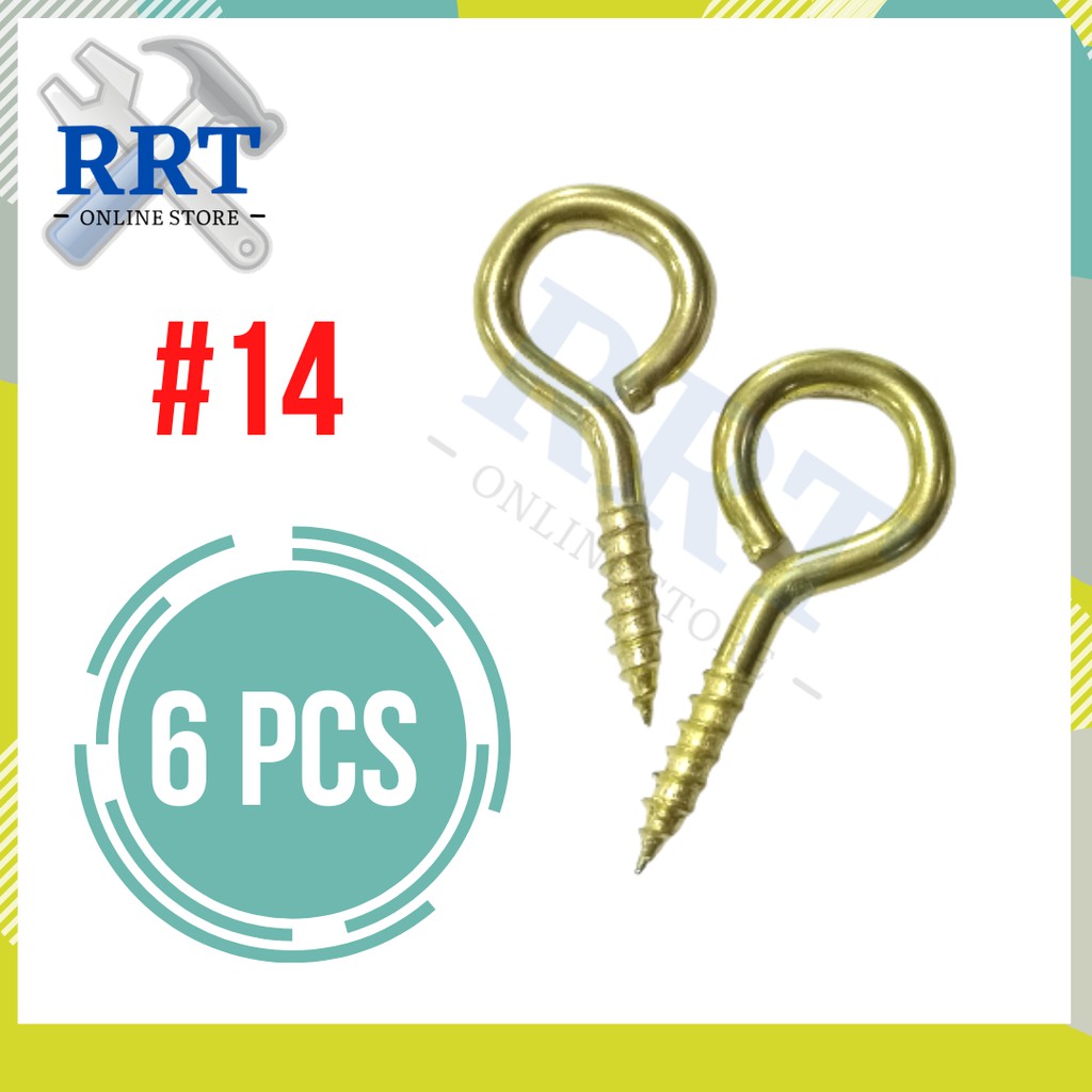 BrassPlated Eye Bolt Screw Eye Shopee Philippines