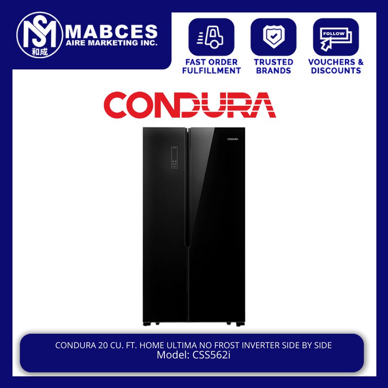 Condura 20.0 cu. ft Home Ultima No Frost Inverter Side by Side Refrigerator CSS562i Shopee