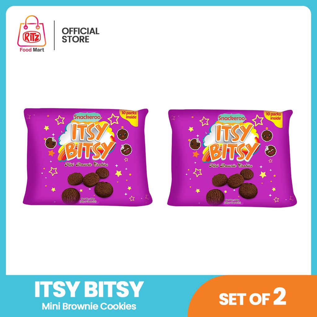 Snackeroo Itsy Bitsy Mini Brownie Cookies Set of 2 (20 packs
