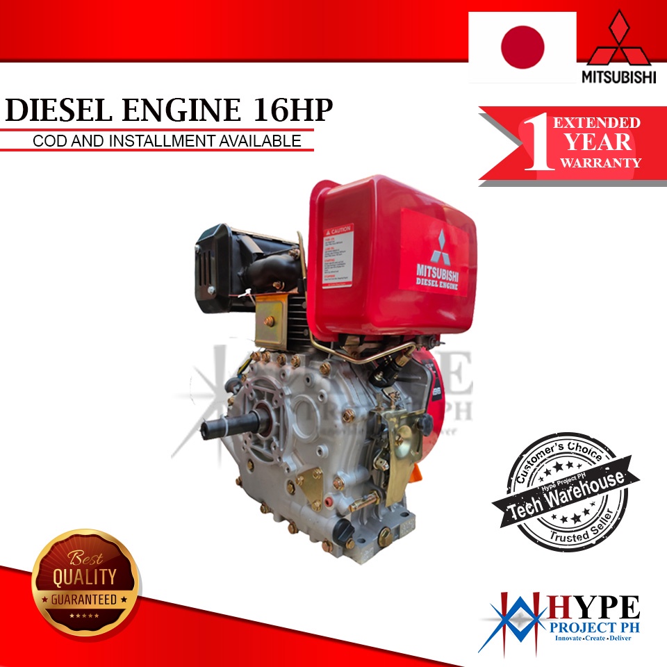 Mitsubishi Diesel Engine 16 HP 196F Highspeed Lowspeed Electric And