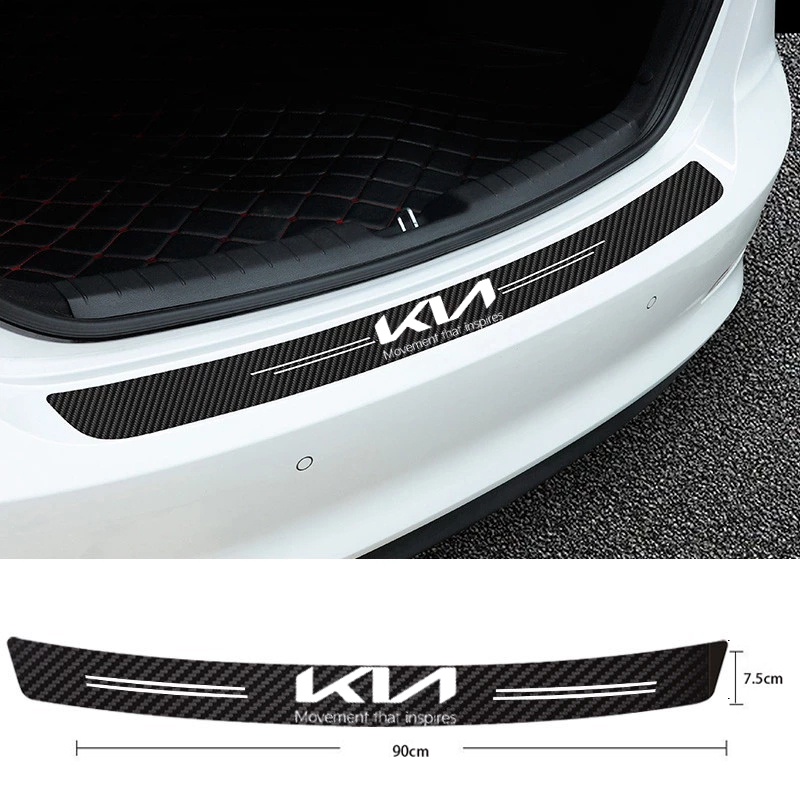 Car Carbon Fiber Door Threshold Sill Stickers Protector Strip for KIA