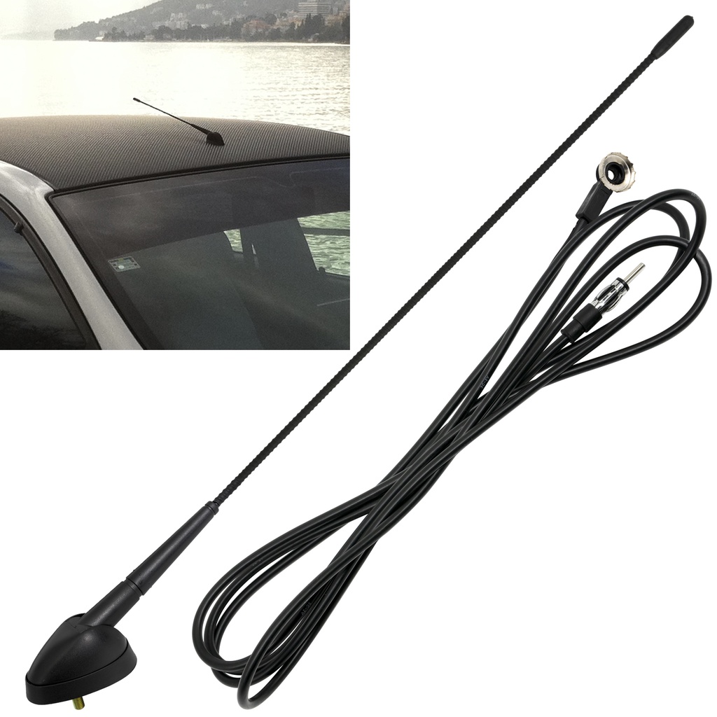 Universal Car Roof Mount Antenna Aerial Base Mast Wire Cable FM AM Signal For Fiat Seicento