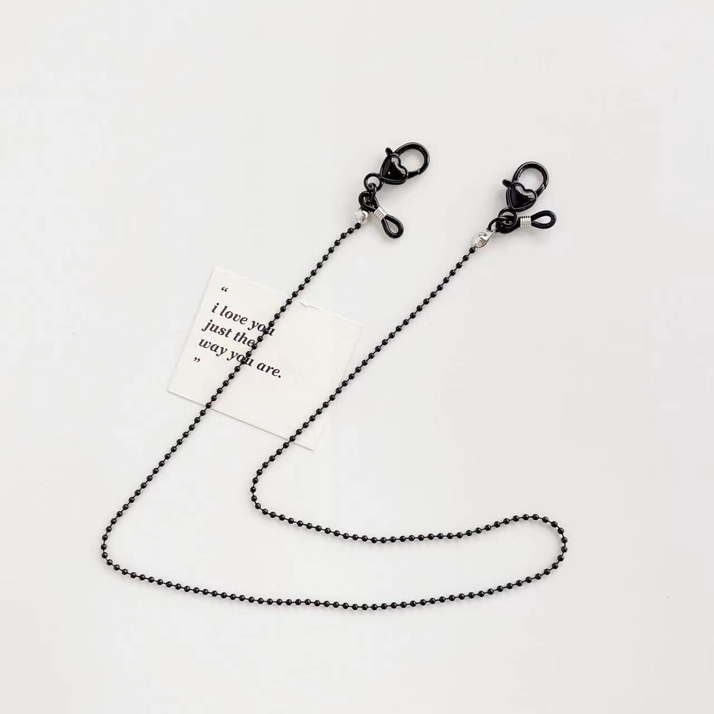 New Style Korean Version Black Simple Acrylic Beaded Lanyard Necklace