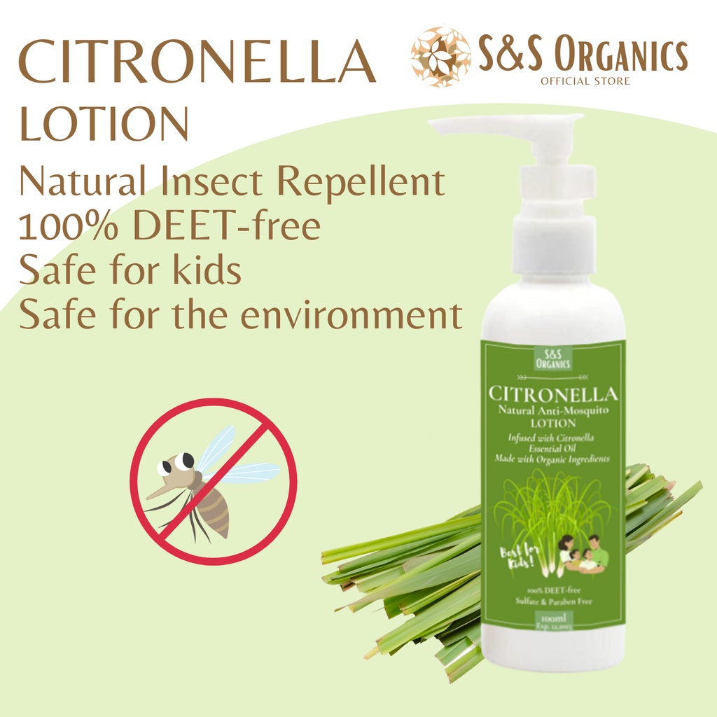 S&S Organic Citronella Lotion 100ml Anti Dengue / Mosquito and Insect