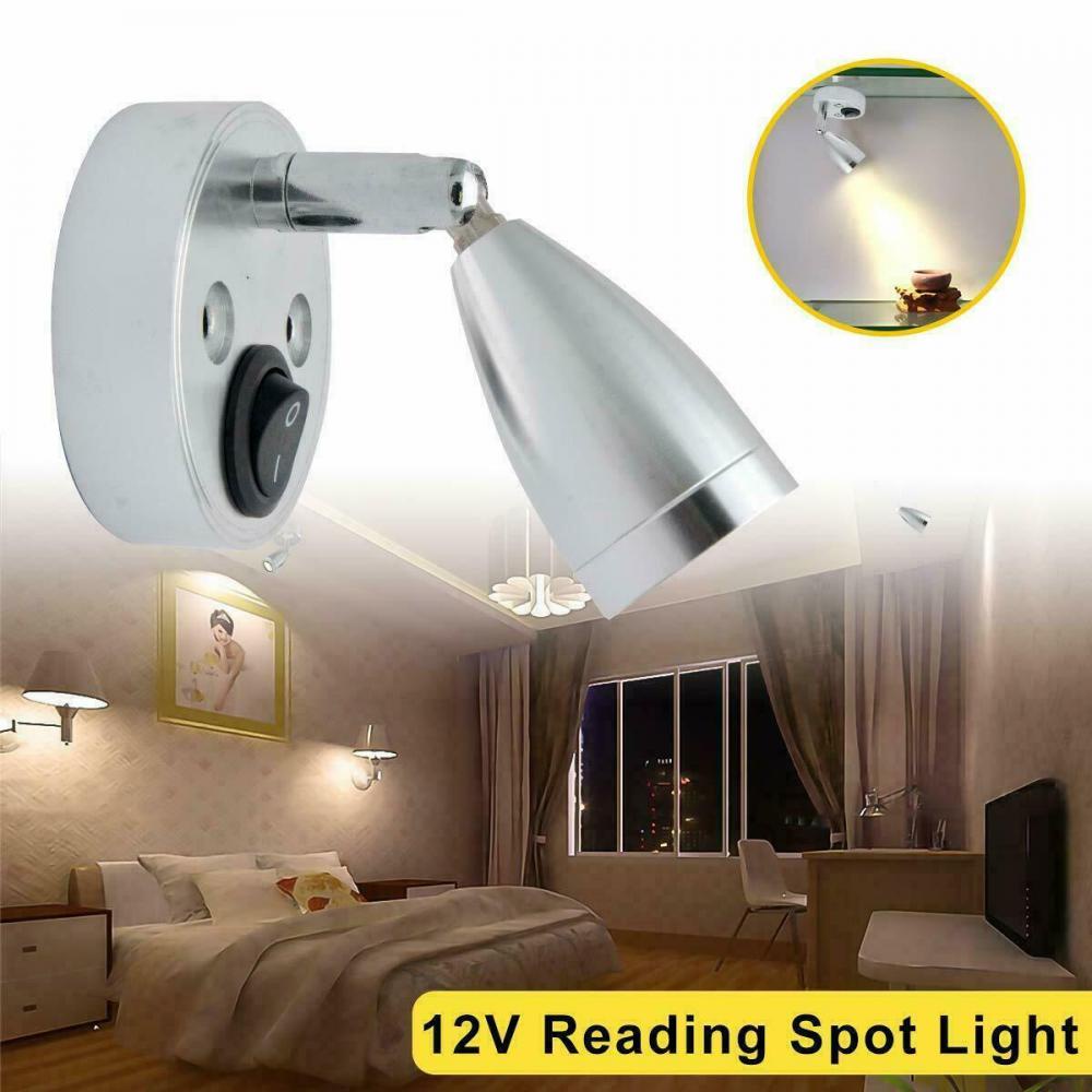 New 12V LED Spot Reading Lights Switch Camper Van Caravan For Boat