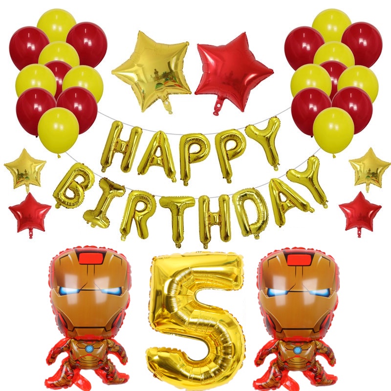 1set Marvel Superhero Iron Man Themed 19 Years Old Boys Birthday Party
