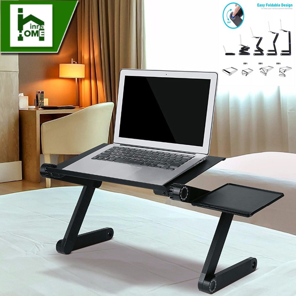 T8 Multifunctional and Foldable Laptop Table (Black) AS474 Shopee