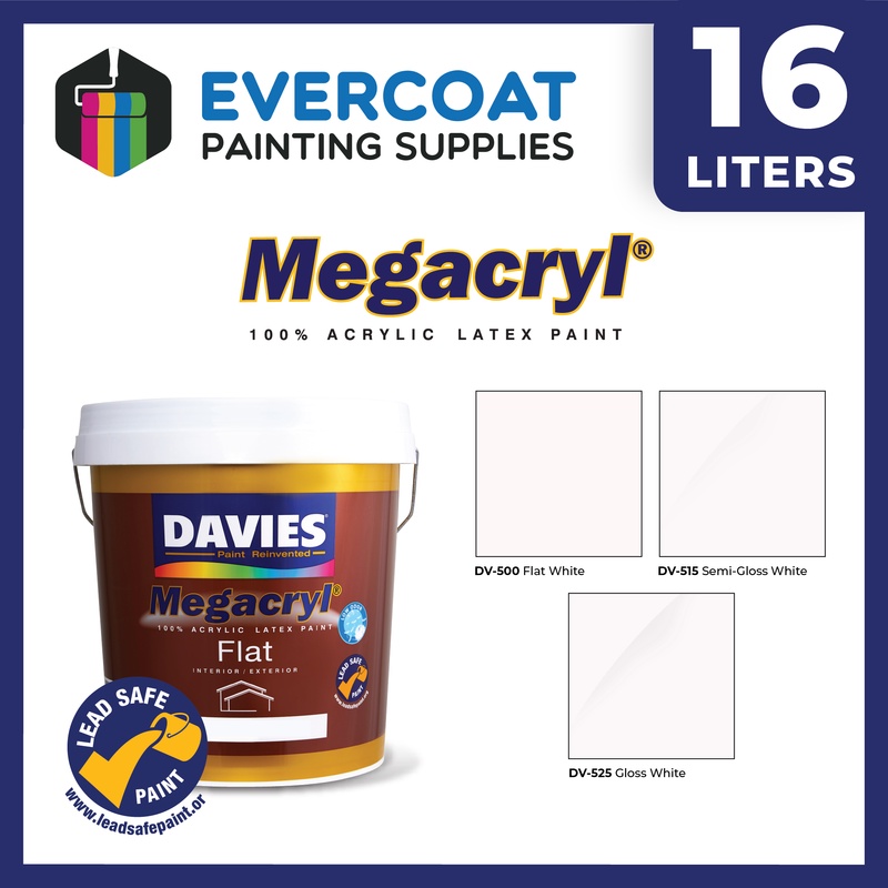 Megacryl 100 Acrylic Latex Paint (WaterBased) 16Liter Shopee