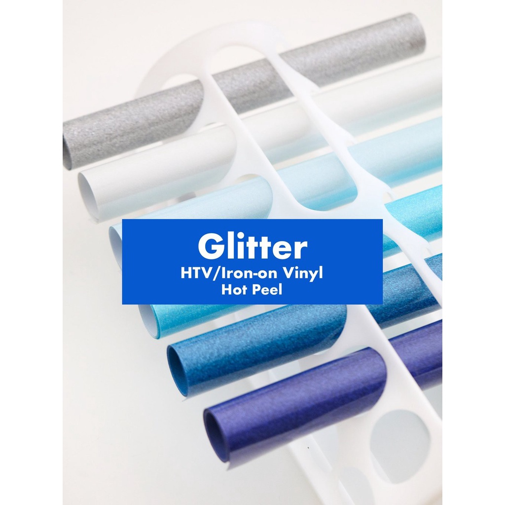 Glitter HTV Heat Transfer Ironon Vinyl Hot Peel 10x12in Sheet for