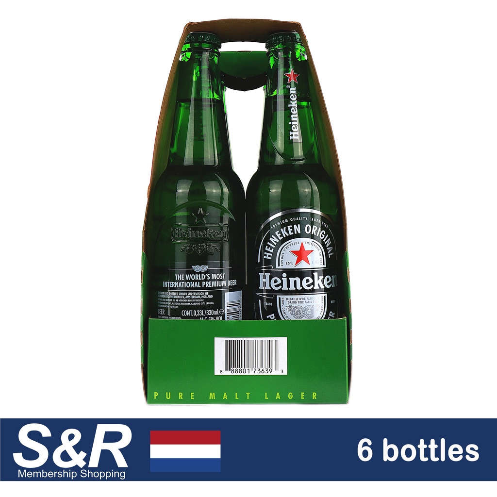 Heineken Premium Lager Beer 6 Bottles f)uy Shopee Philippines