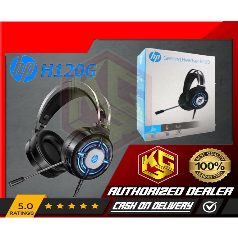 HP H120 gaming headset subwoofer cool light PC headset omnidirectional
