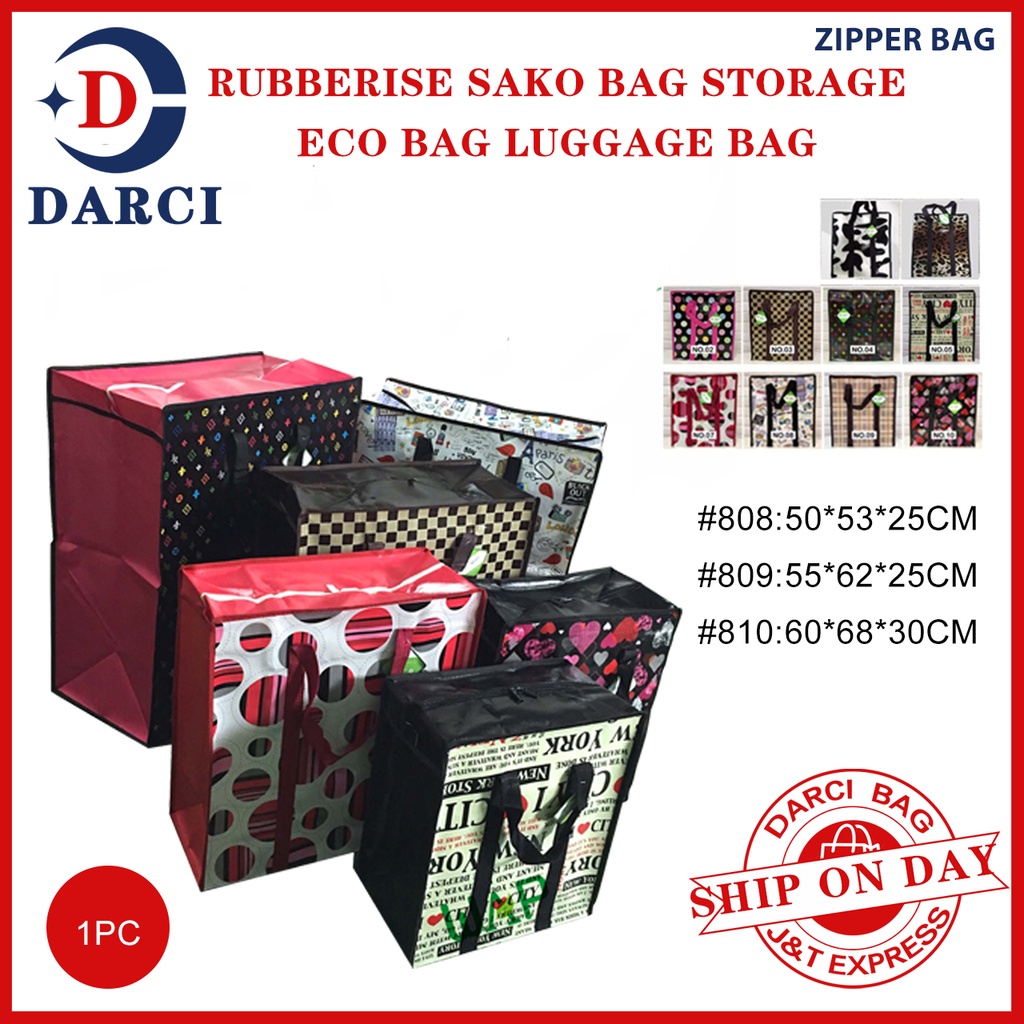 Rubberise Sako Bag Storage Eco Bag Luggage Bag Zipper Bag Waterproof Bag Thick Moving Bag 808