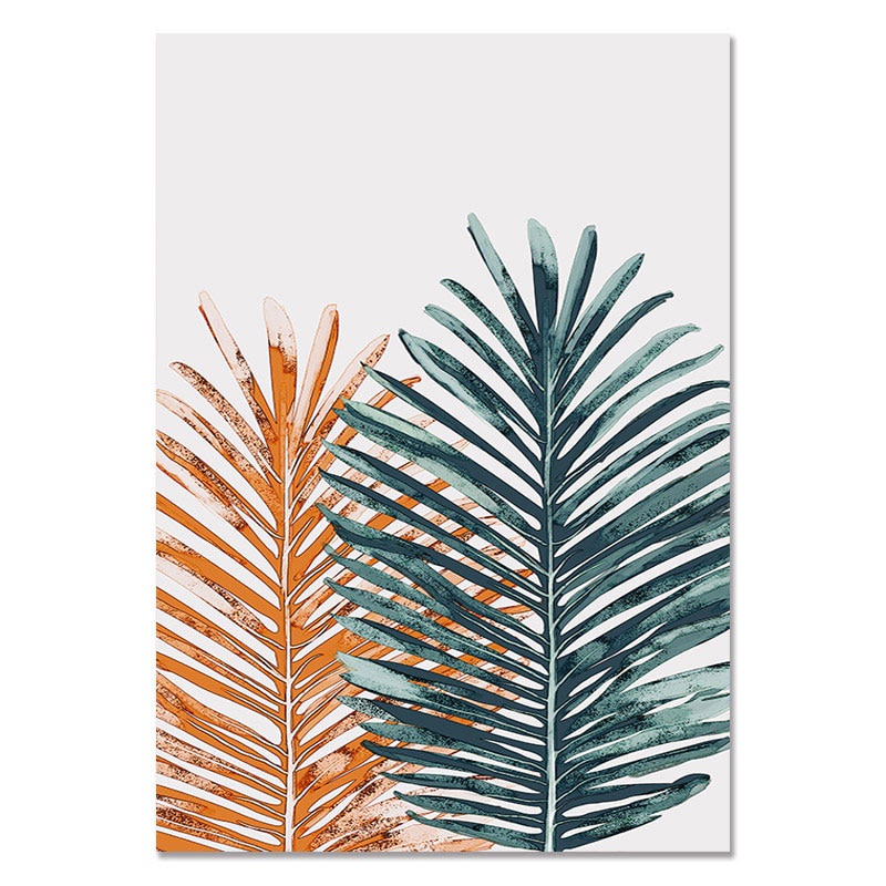 A4 Nordic Wall Decor Tropical Leaves Posters Prints Green Leaf Wall Art