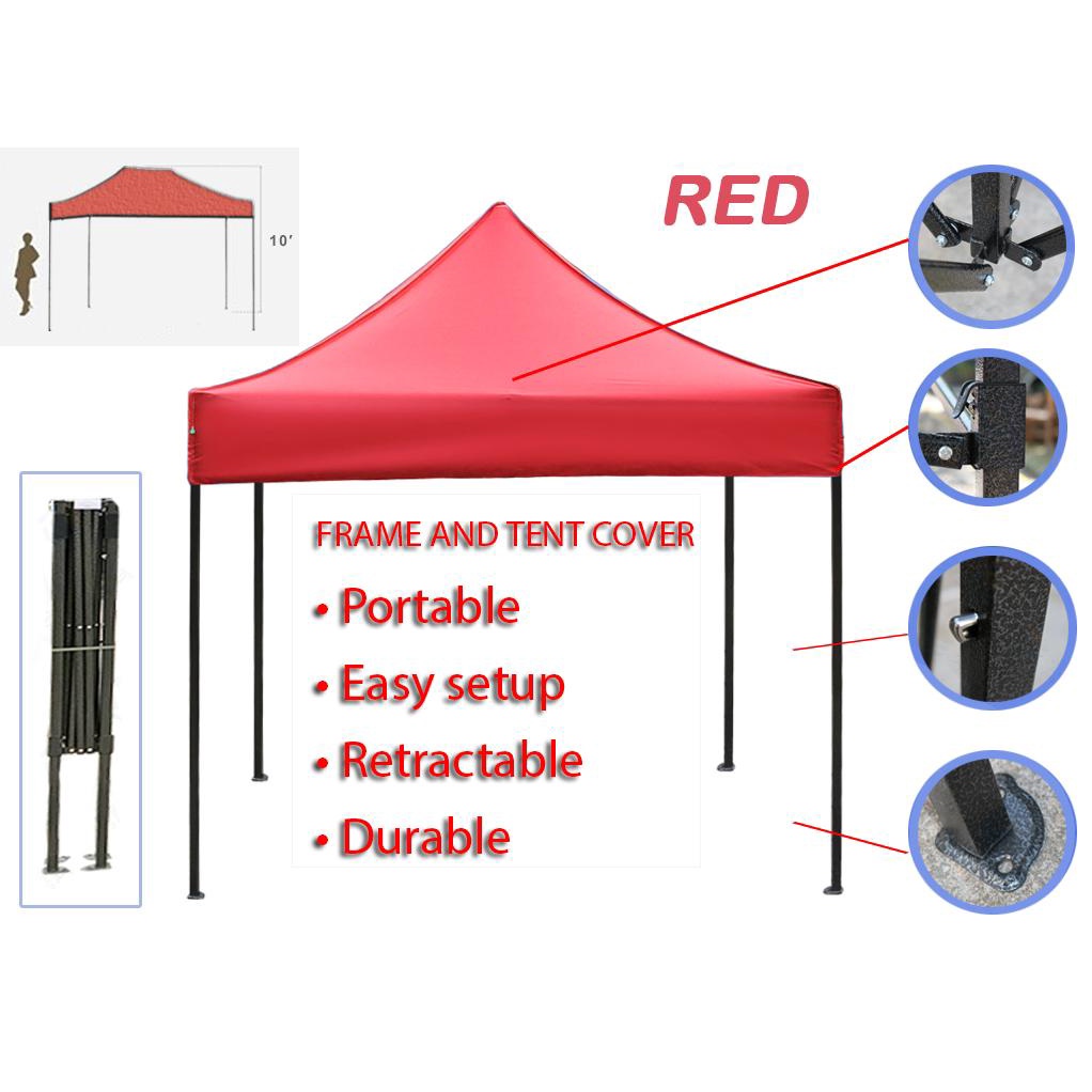 Tent 3x3 meter Canopy / Gazebo / Retractable Tent Adjustable Height