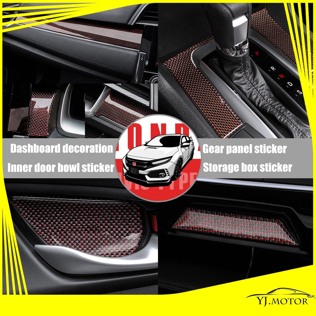 20162021 Honda Civic Fc Interior 3D Sticker Decoration Gear Panel