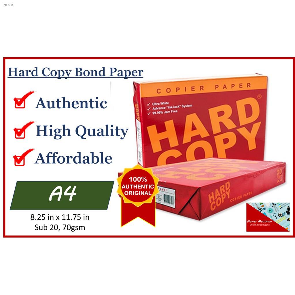 Stationery☾Hard Copy Bond Paper / A4 / 1 ream (500 sheets) Shopee