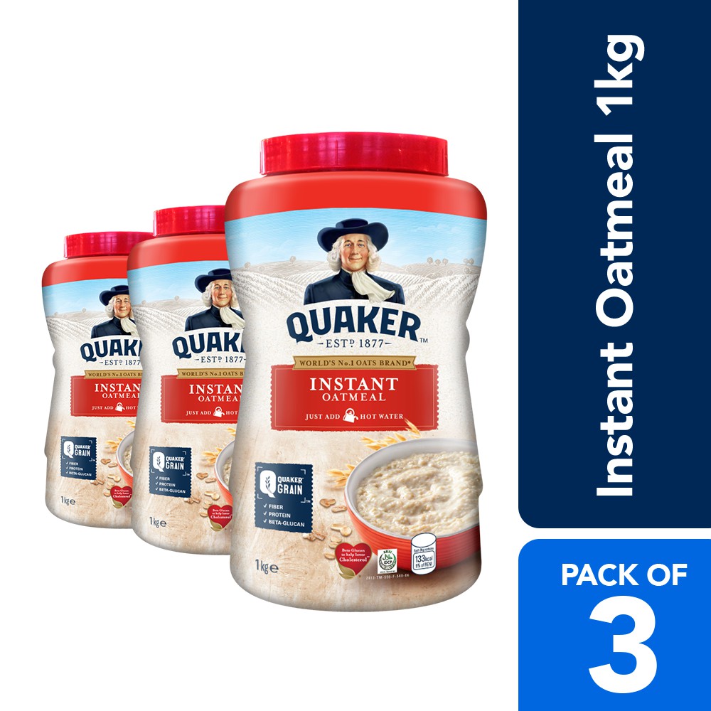 Quaker Instant Oatmeal 1kg (Pack of 3) Shopee Philippines