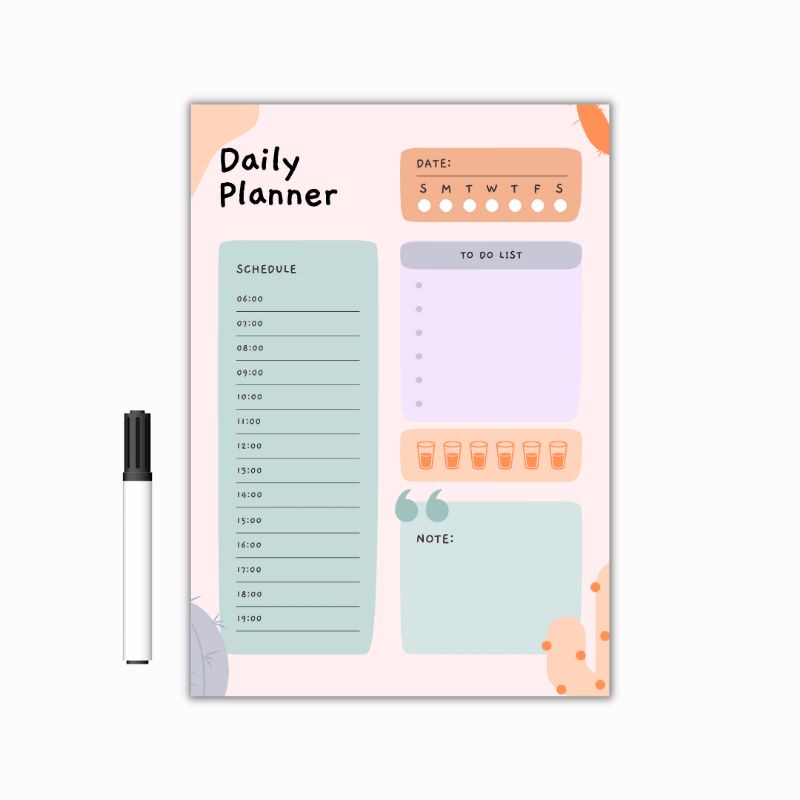 Reusable Daily Planner Board (laminated erasable) Shopee Philippines