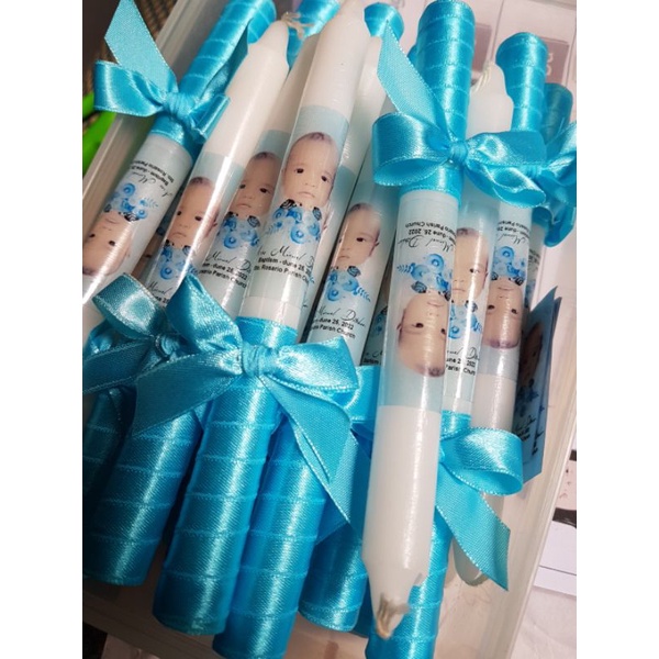 Personalized Baptismal Candle (ribbon design only) Shopee Philippines