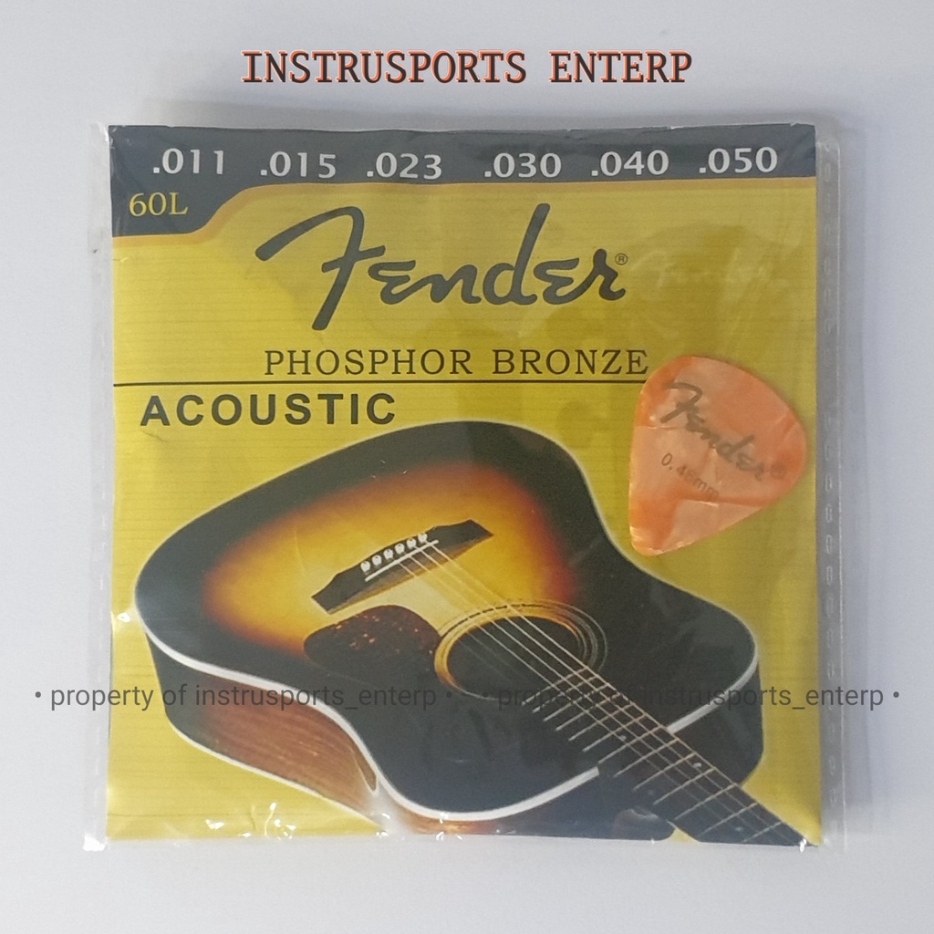 Guitar Acoustic Strings Fender and Yamaha Bronze with +FREE 1 Pc