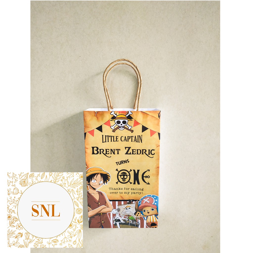 One Piece Anime Birthday lootbag Paper bag Shopee Philippines