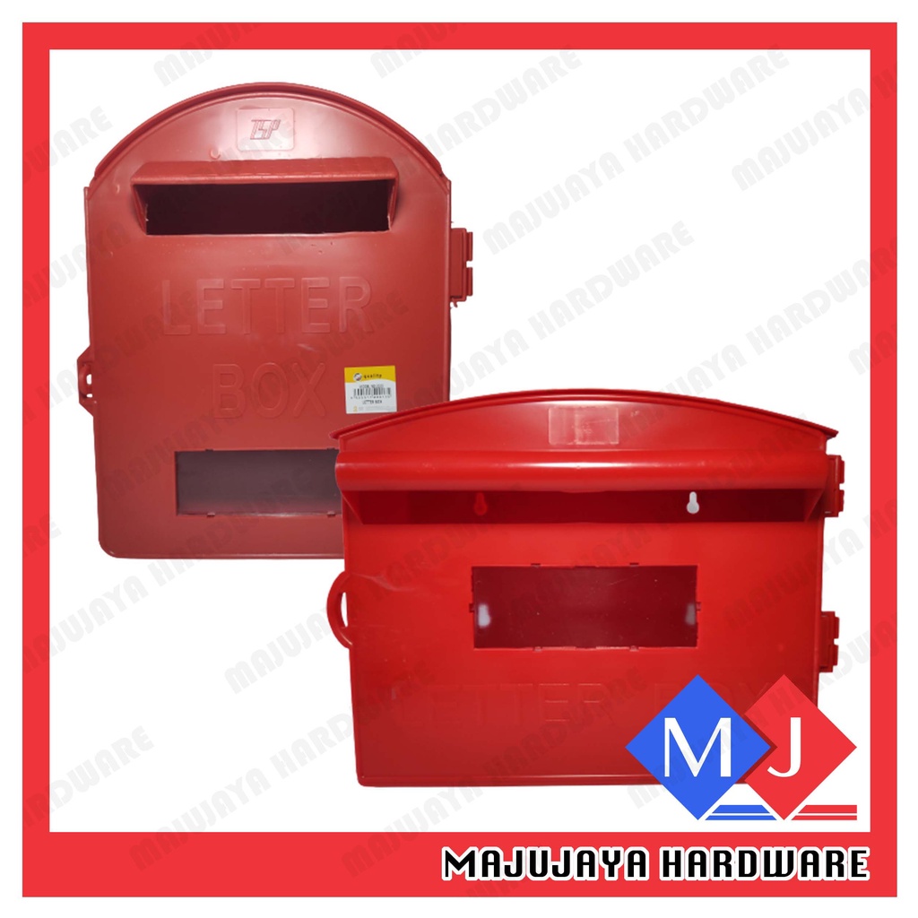 Plastic Letter Box Red Mail Box Peti Surat Plastik Merah Red PVC Post