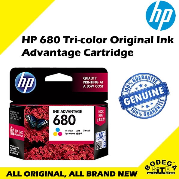 HP 680 Tricolor Original Ink Advantage Cartridge Shopee Philippines