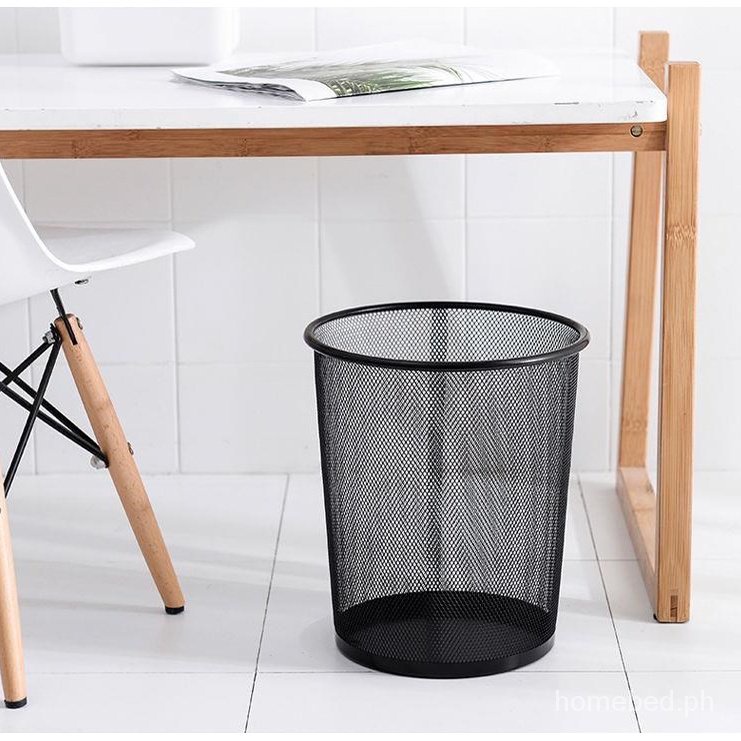 HOMELarge Wire Mesh Trash Can Bedroom Hotel Coffee Table Trash Can