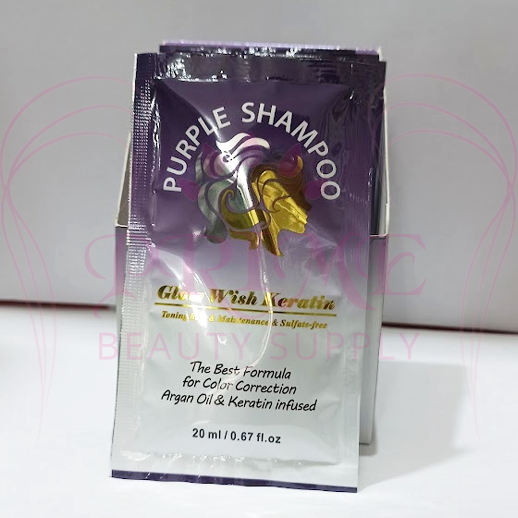 GLOW WISH PURPLE SHAMPOO CONDITIONER SACHETS 20ML Shopee Philippines