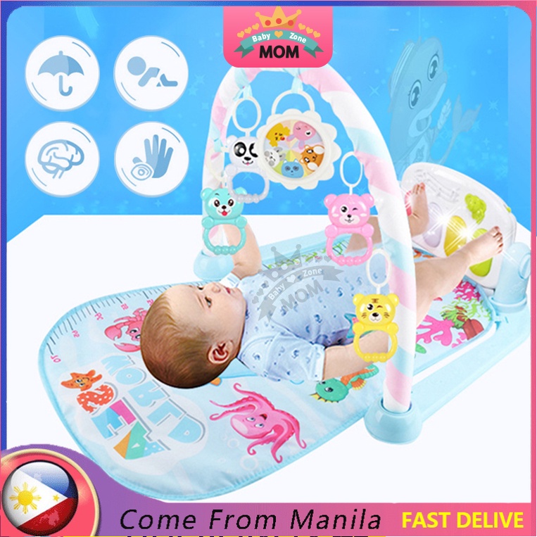 Baby Pedal Piano Fitness Frame With Music Early Education Toy Crawling