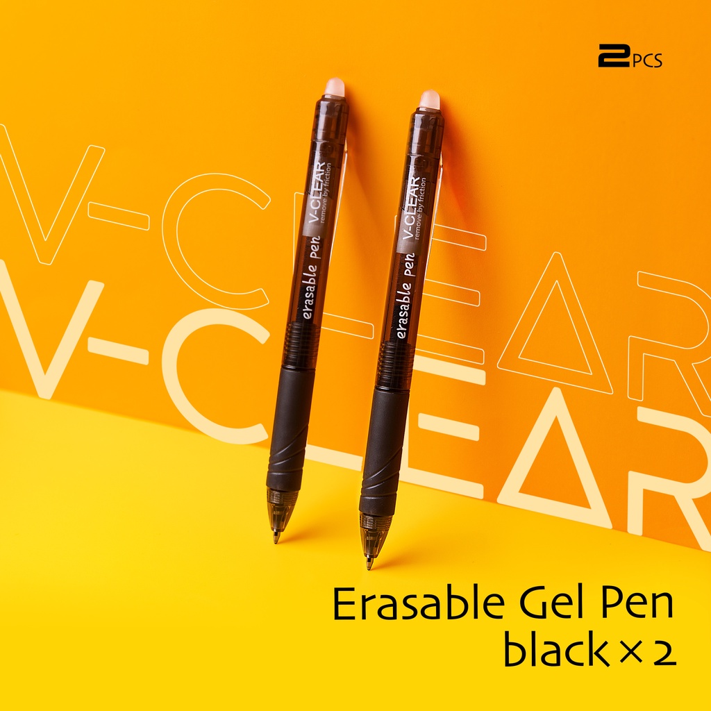 pilot frixion pen/VCLEAR Clicker Erasable Roller Ball Gel Pen 0.7mmTwo