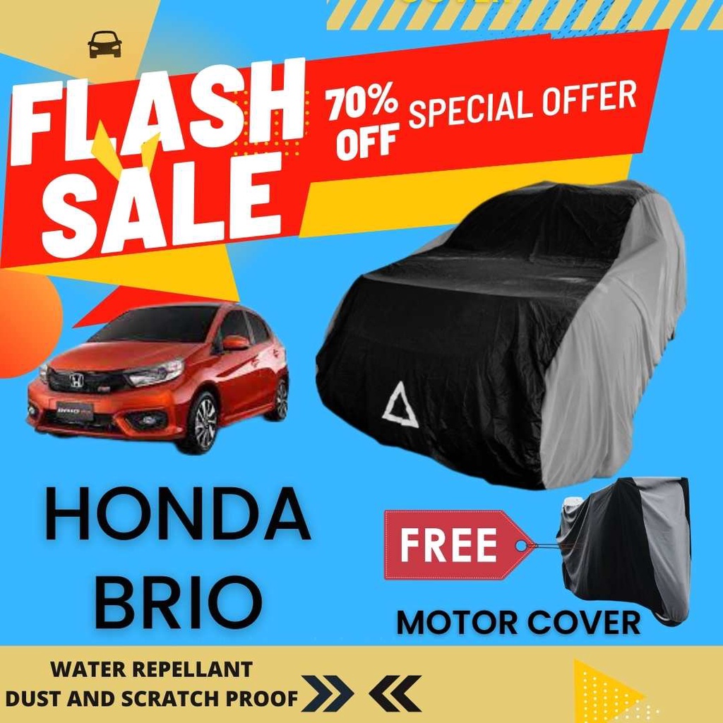 HONDA BRIO CAR COVER WATER REPELLANT DUST AND SCRATCH PROOF WITH FREE