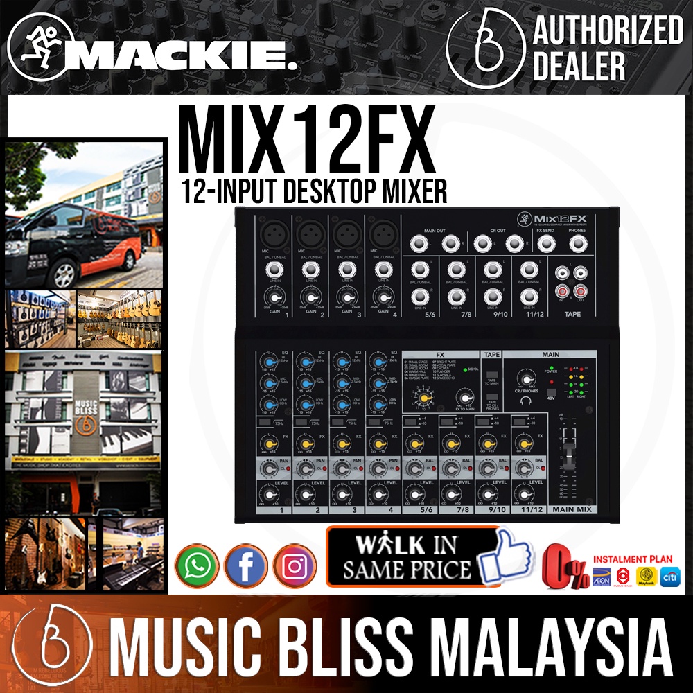 Mackie Mix12FX 12input Desktop Mixer with 12 Onboard Effects (Mix12FX