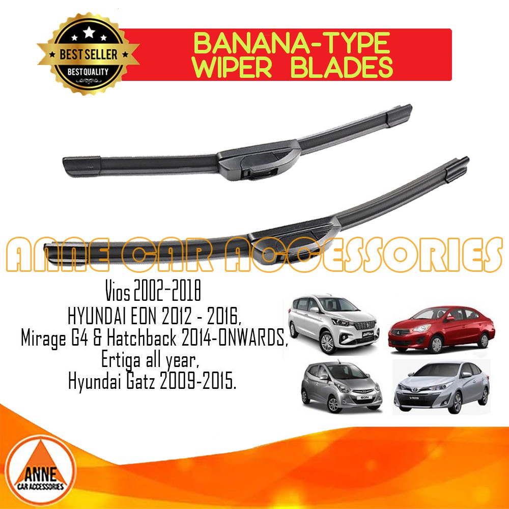 Vios / EON / Mirage G4 / Ertiga / Getz / Wiper Blade Class A+ Rubber