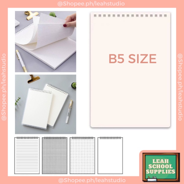B5 Minimalist Style Steno Notebook Student Shopee Philippines