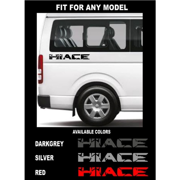 Toyota Hiace Toyota Grandia Sticker Design for side body 2pcs Set
