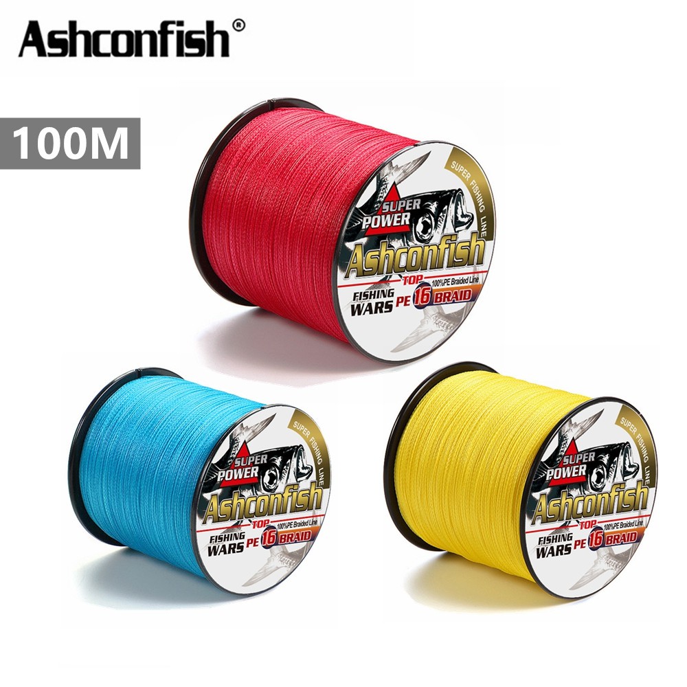 Ashconfish 100M 16 Strands Dyneema Braided Fishing Line 20500LB PE