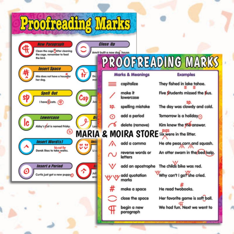 Proofreading Marks Chart A4 Size Laminated Chart Shopee Philippines