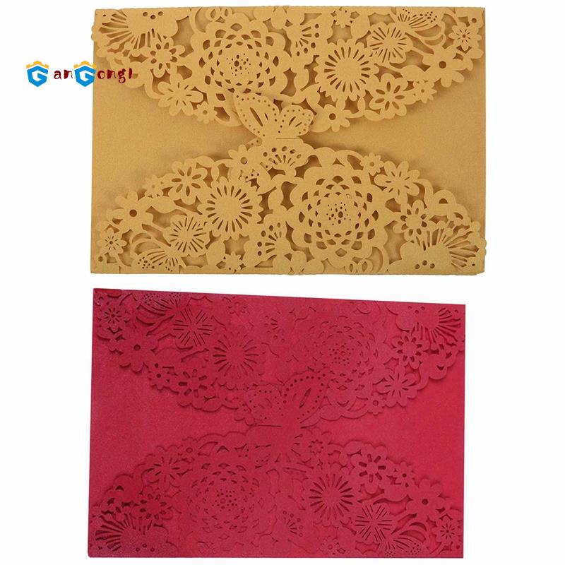 20Pcs Carved Butterflies Romantic Wedding Party Invitation Card