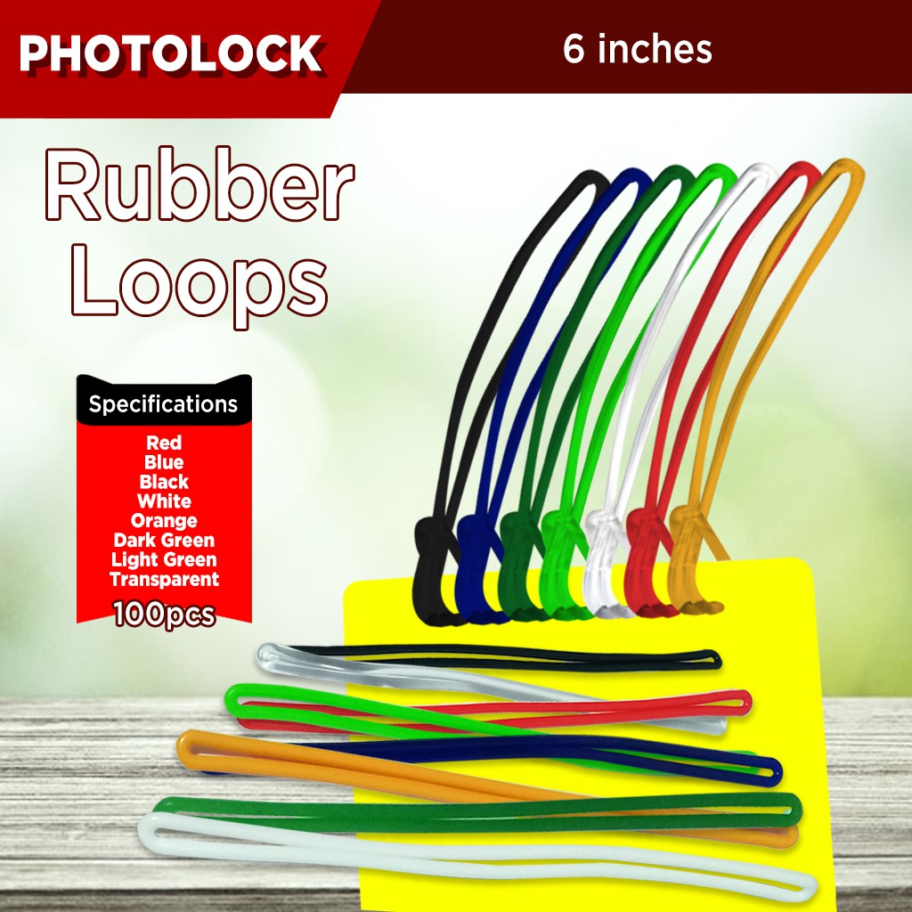 (100pcs) QUAFF Rubber Loops for Bag Tag, Name Tag, Luggage Tag Shopee Philippines