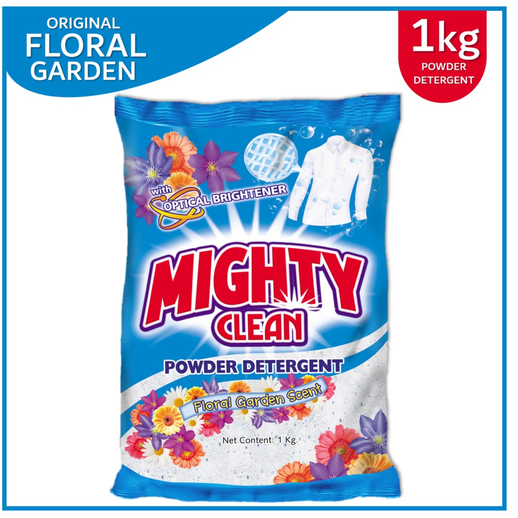 Mighty Clean Detergent Powder Original with Optical Brightener Powder (Blue) 1 KILO Shopee