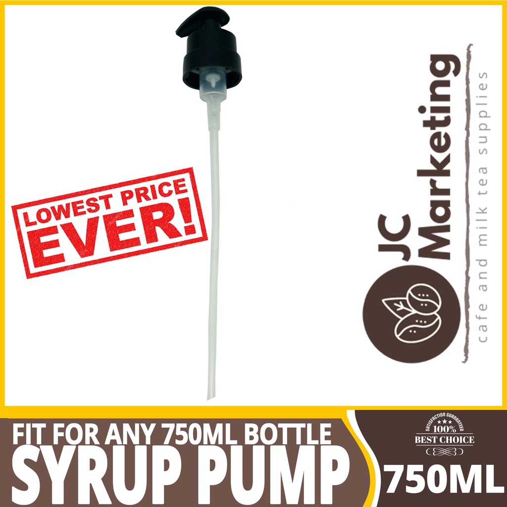 Cheapest Syrup Pump Black and White 750ml Assorted Design Fit on Any