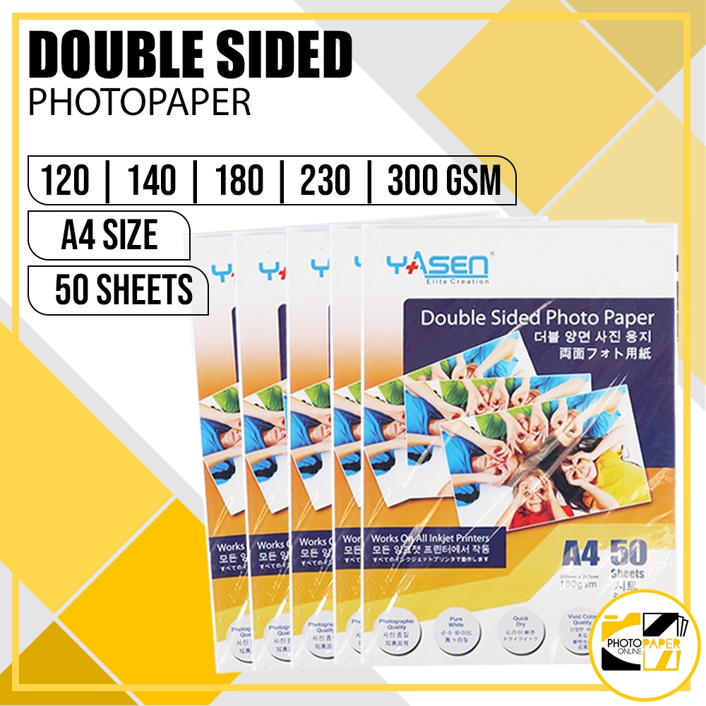 A4 Double Sided Glossy Photo Paper YASEN 50sheets Shopee Philippines