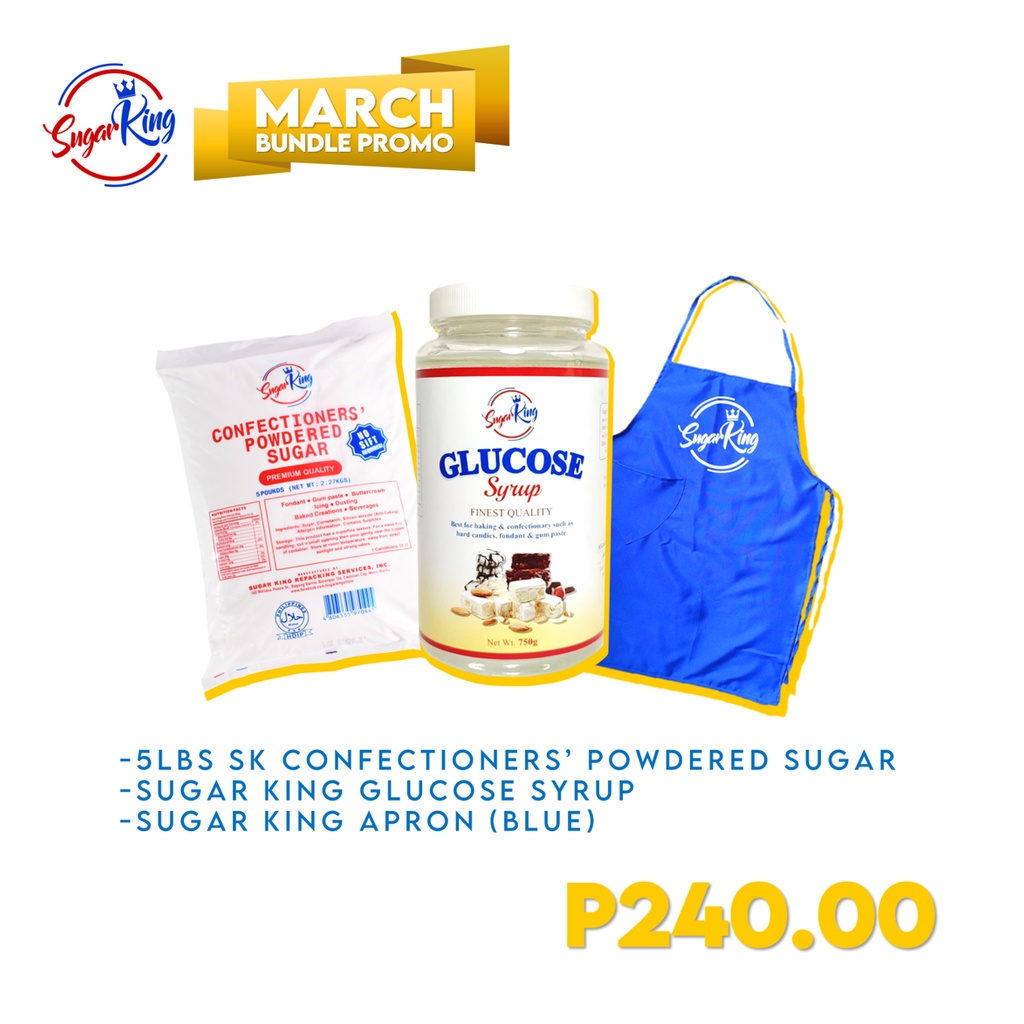 Sugar King Fondant Set (5POUNDS Confectioners' Powdered Sugar + Glucose