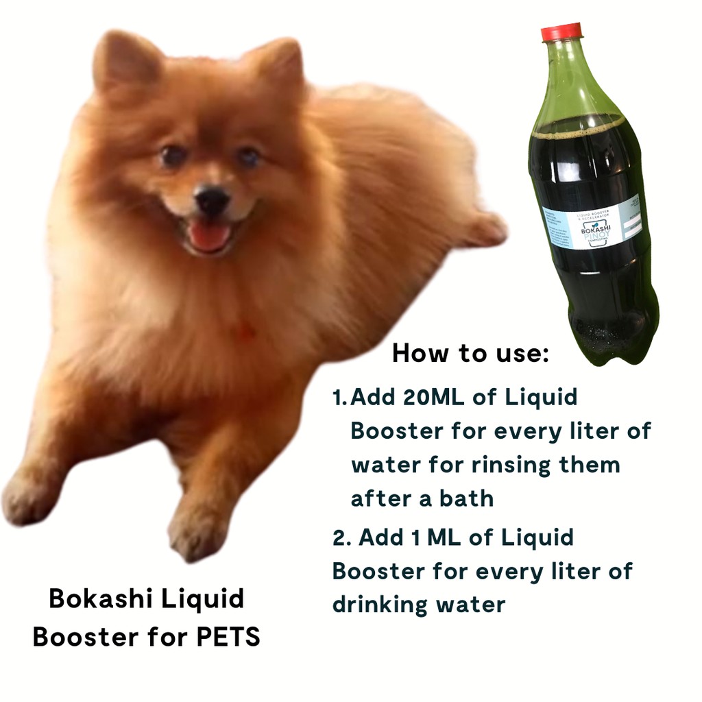 Probiotic Supplement and Deodorizer for Pets Bokashi Liquid Booster
