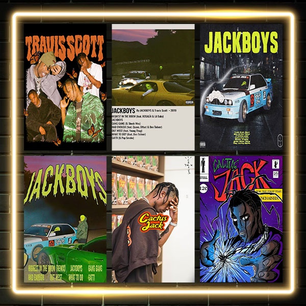Jackboys Cactus Jack Record Travis Scott Aesthetic Picture Poster