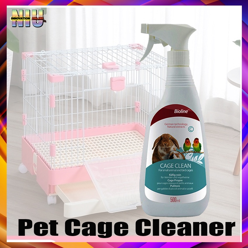 Bioline Pet Cage Cleaner Spray 500ml Cage Clean Habitat Deodorizer Spray for Small animals