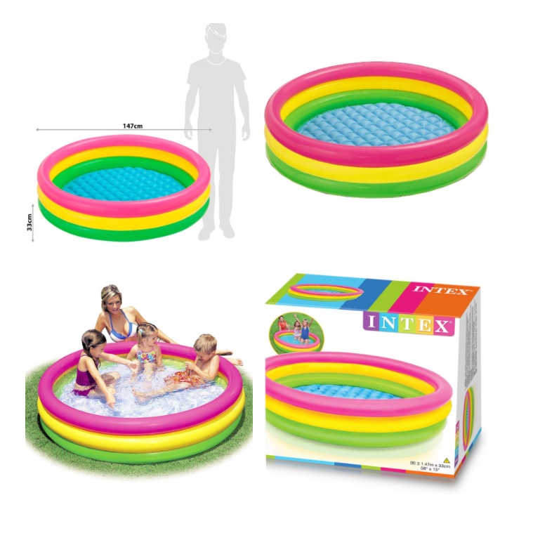 Intex Inflatable Pool Kiddie Pool Circular Swimming Pool Shopee